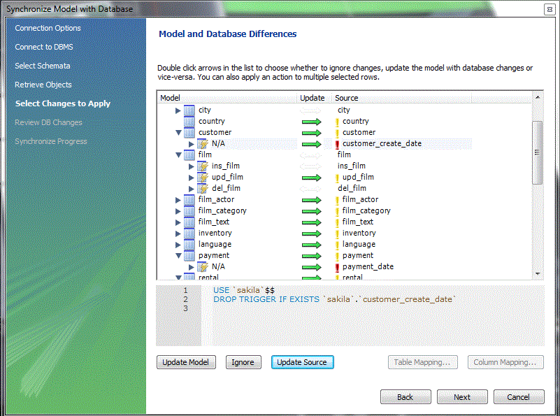 MySQL Workbench - Change Management
